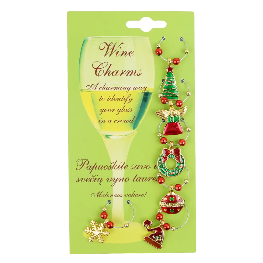 Рождественские украшения для дома бокал вина вечерние 2017 новогодние чашки