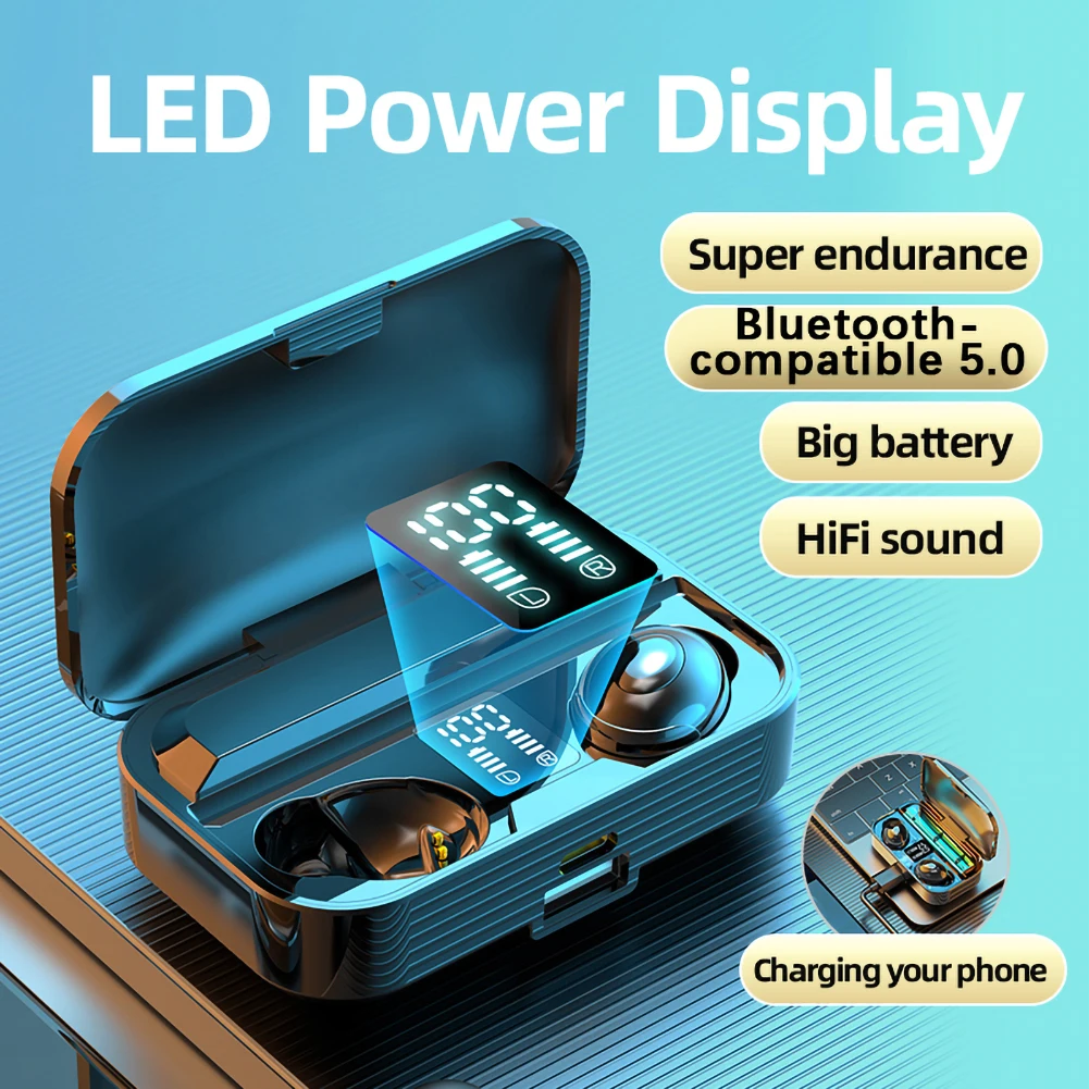 

The Latest LB9 TWS Bass Wireless Bluetooth Compatible Headphones Noise Reduction Control HIFI Stereo Waterproof Earbud Headphone