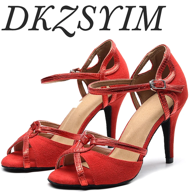 Женские туфли для бальных танцев DKZSYIM профессиональные латиноамериканских Танго