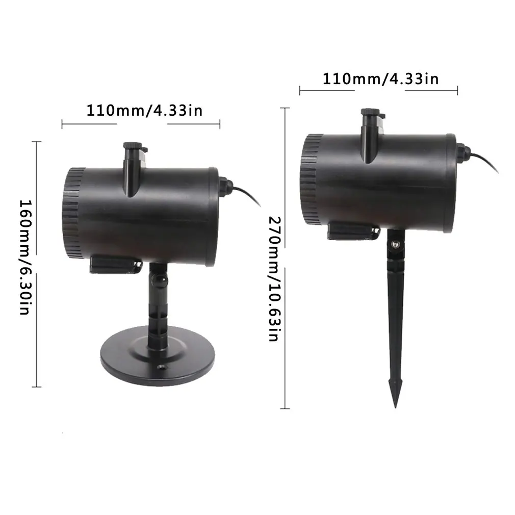 Портативный светильник для проектора на Рождество Хэллоуин двойная трубка