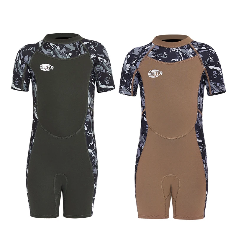 

2MM Childen Wetsuits Short Neoprene Elastic Swimming Surfing Spearfishing Suit Wetsuit Boys Swimsuit Equipent Diving equipment