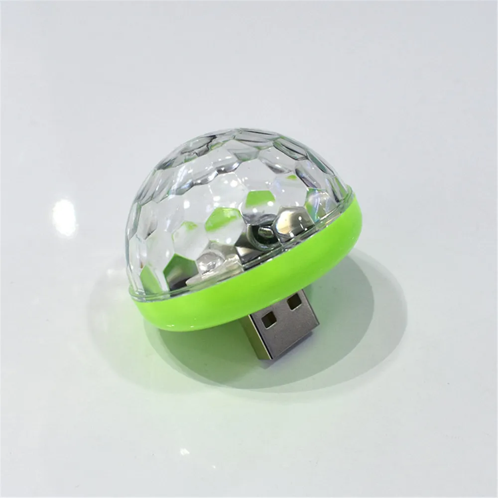 Зеленый CARCTR светодиодный USB автомобильный атмосферный светильник DJ RGB Мини Красочный музыкальный звуковой контроль лампа интерьерная Автомобильная декоративная лампа окружающий светильник - Испускаемый цвет: Зеленый