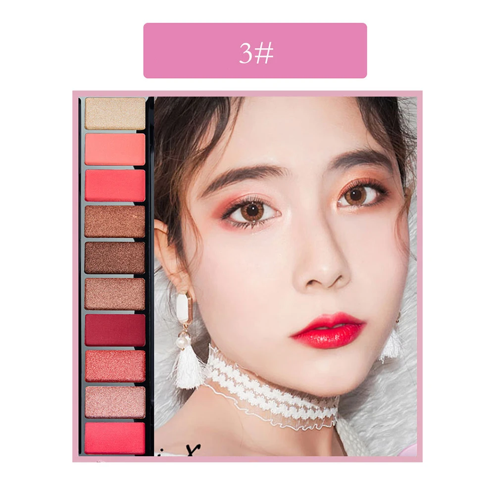 Fashion Eyeshadow Palette 10 Colors Matte Glitter Eye Shadow Makeup Nude Beauty Make Up Set Cosmetics Tools |