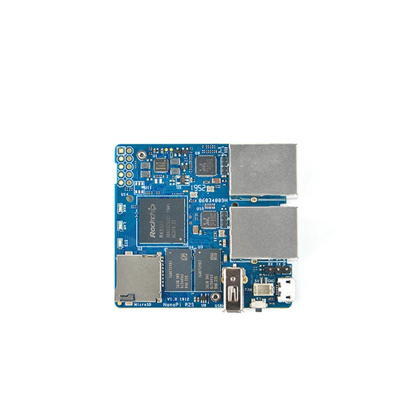 Мини роутер NanoPi R2S RK3328 двойной гигабитный сетевой порт 1 ГБ DDR4 память OpenWrt/LEDE с