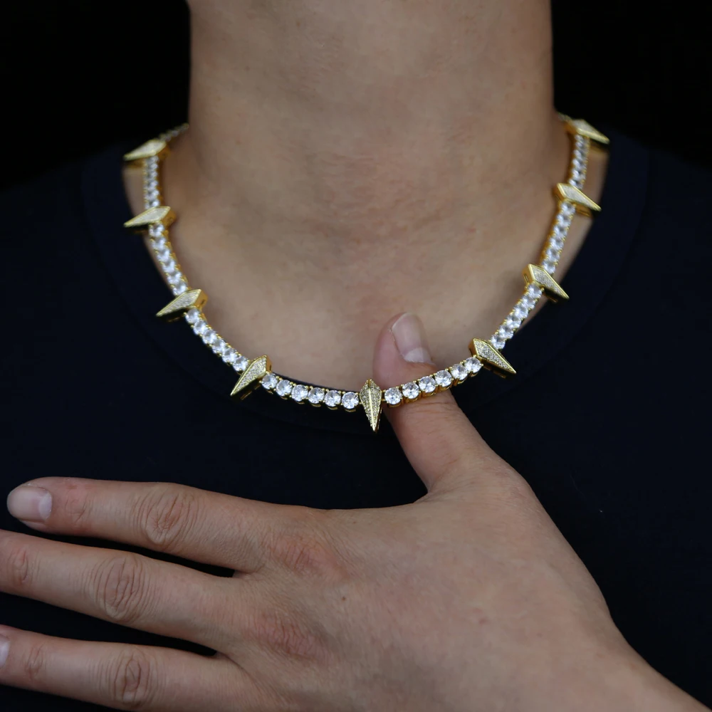 Золотая/серебряная цепочка с подвеской в виде шипов ATJMLADY