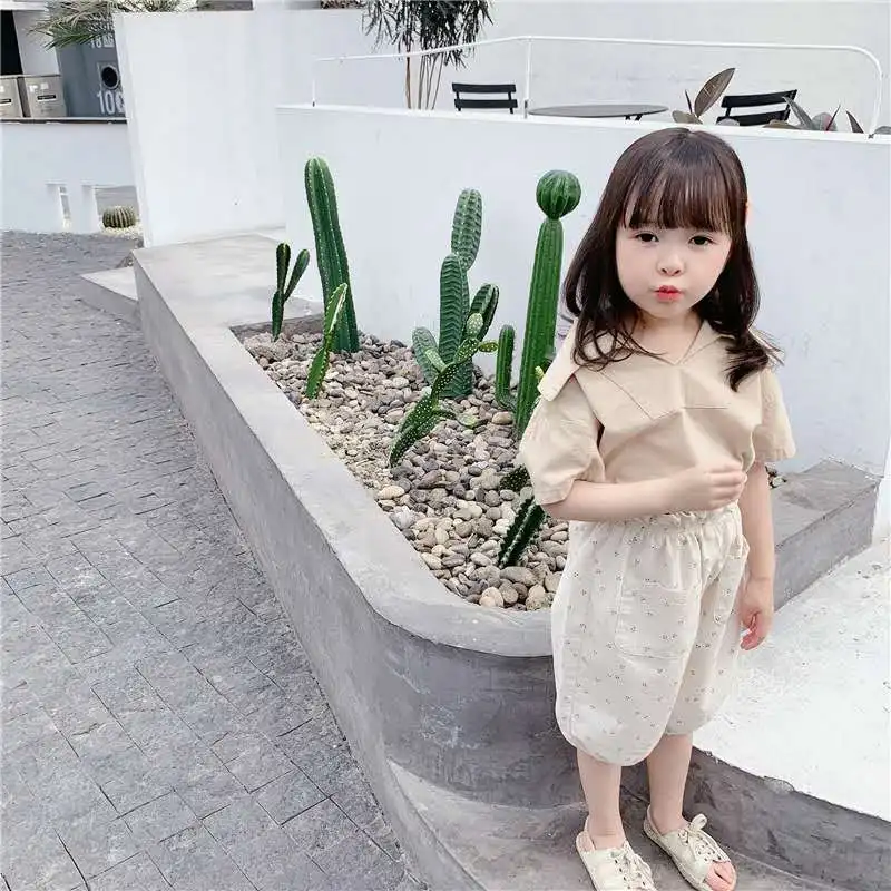 Детская одежда 2020 летняя новая продукция для девочек Корейская хлопковая и