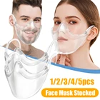 Прозрачная маска для лица, многоразовая, моющаяся, 12345 шт.