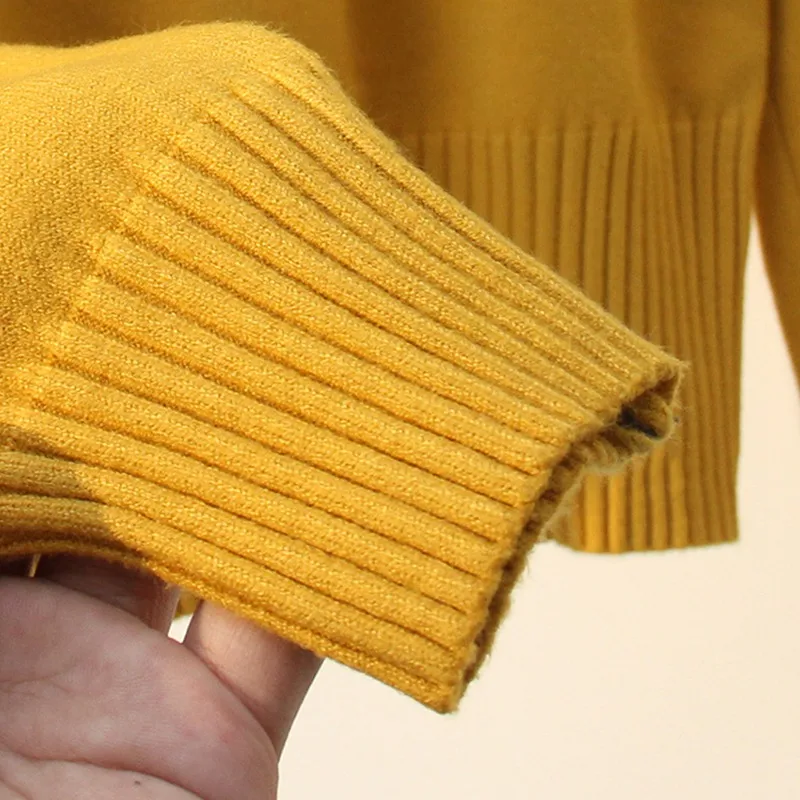 GIGOGOU женский свитер с воротником-бабочкой осенне-зимний толстый теплый пуловер