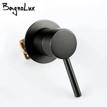 Mixer Water Tap Bathroom Water Faucets  Shower Diverter Valve Black Gold Chrome Round Solid Brass Concealed Bifunctional
