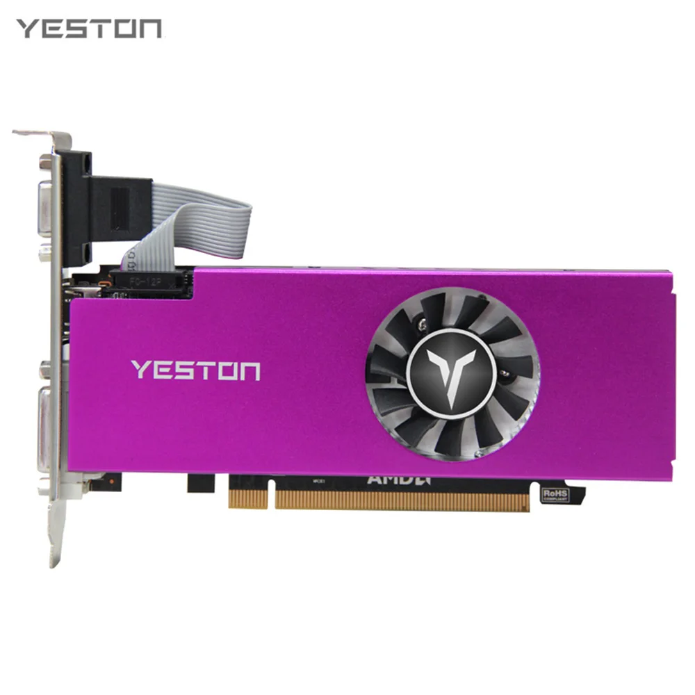 Günstig Yeston RX560-4G D5 LP XL2 Grafikkarte 14nm 1200/6000MHz 4G/128bit/GDDR5 VGA + HDMI-Kompatibel + DVI-D Video Grafikkarte