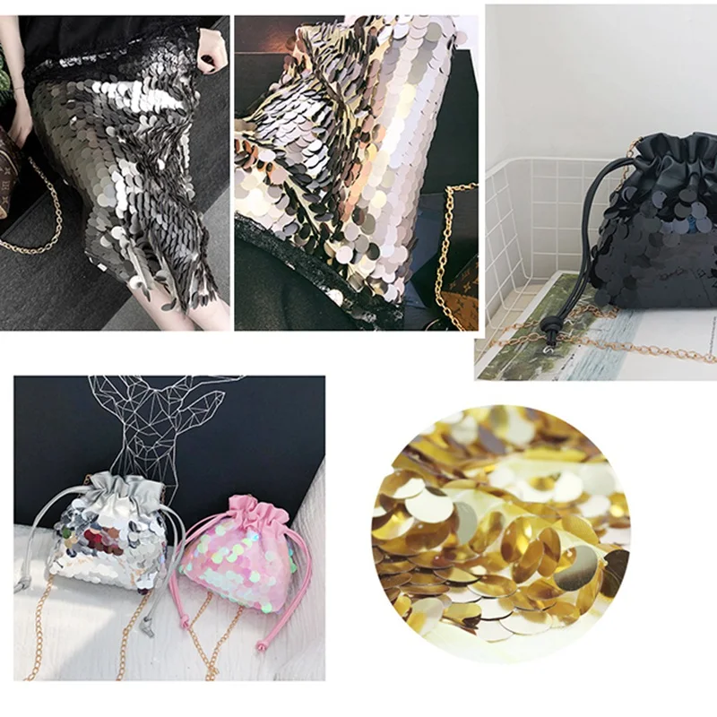 Блестящая лазерная ткань с блестками 9 цветов градиентная для выступлений на