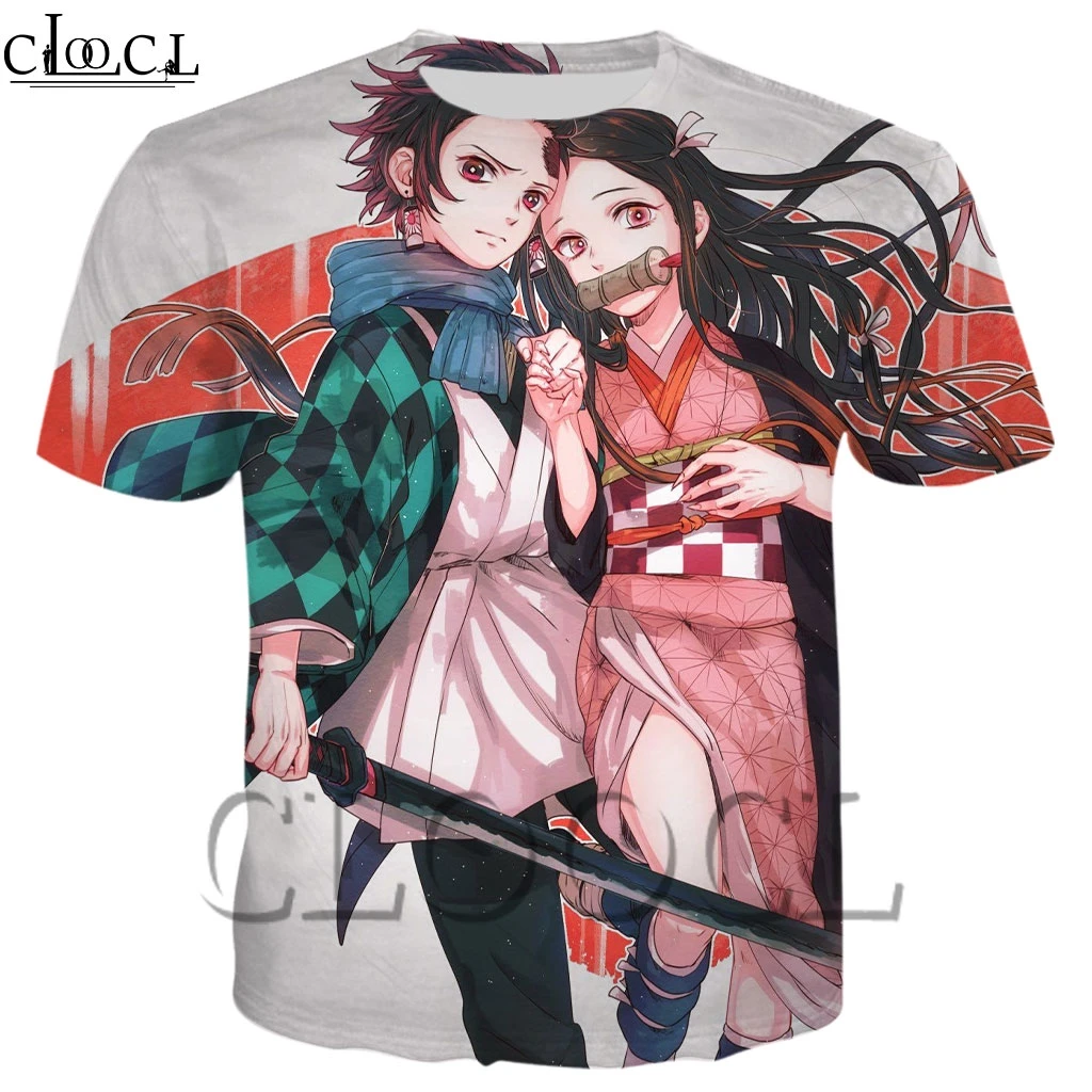 CLOOCL Ghost Destruction Blade Clothes Tanjiro/футболка с короткими рукавами для мальчиков 3D принтом