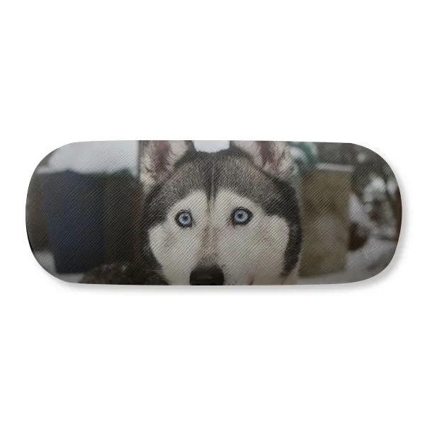

Dog Animal Snow Husky Photography Glasses Case Eyeglasses Clam Shell Holder Storage Box