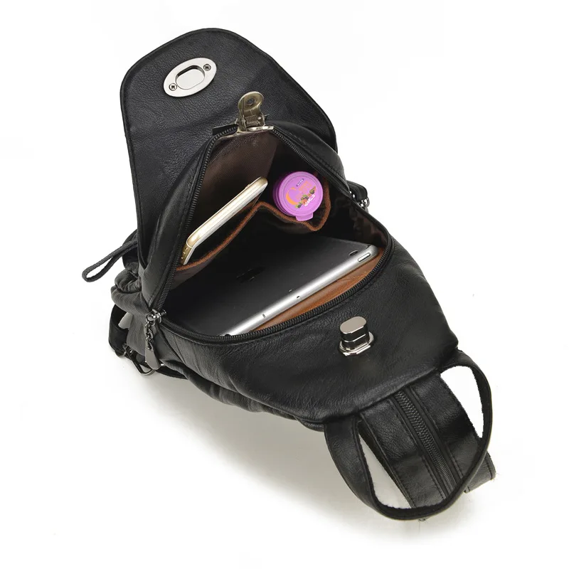 Женские рюкзаки кожаные школьные ранцы для девочек-подростков повседневные