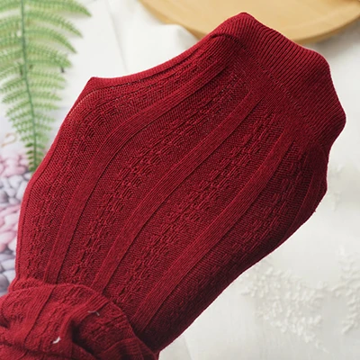 Dark Red Новое поступление, хлопковые трикотажные колготки для маленьких девочек от 2 до 8 лет Детские колготки, однотонные танцевальные колготки 8 цветов - Цвет: Dark Red