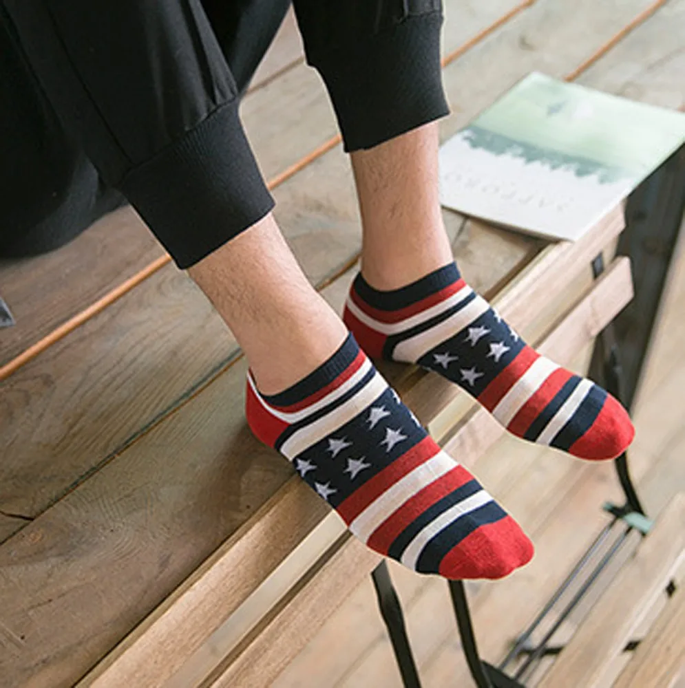 Мужские носки весна лето невидимые башмачки нескользящие из силикагеля мужские