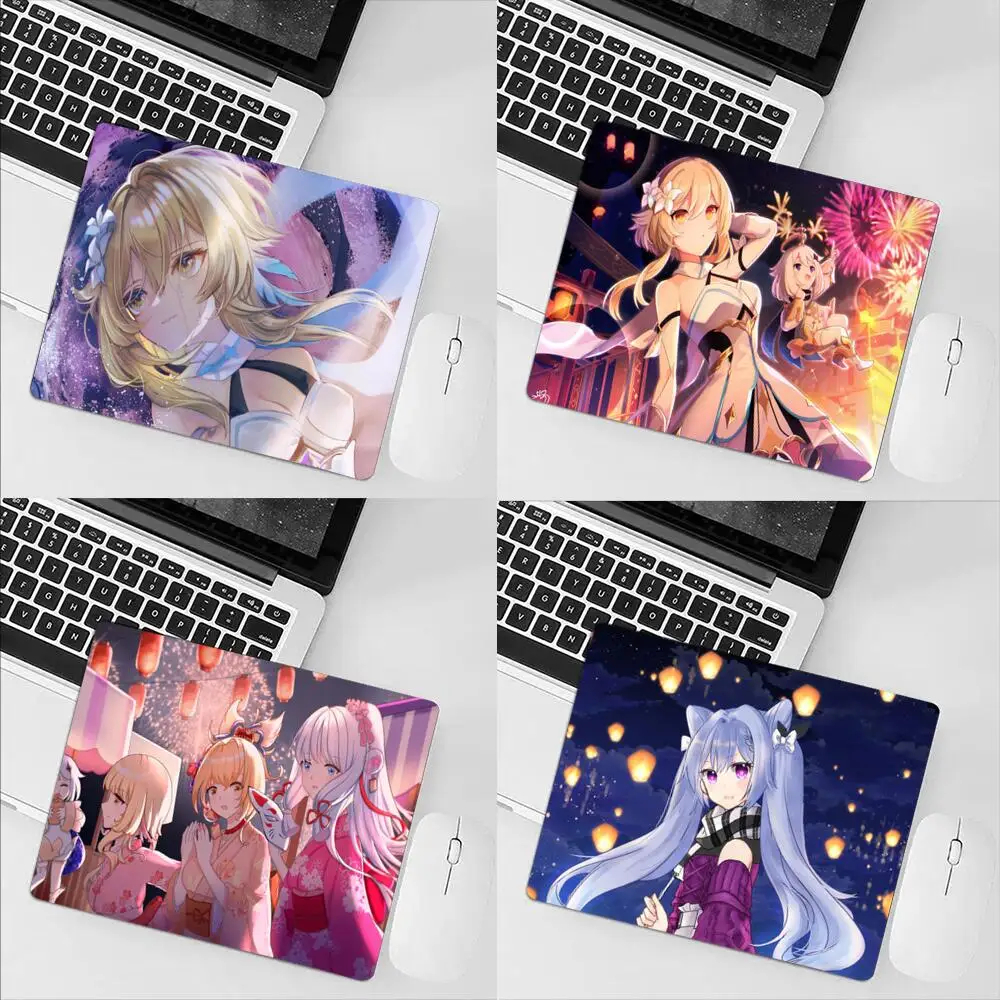 

Mousepad Lumine Genshin Impact Mouse Pads Pad Cute Gamer Cs Kawaii Pc Small Anime Desk Mat Laptop Computer Gaming Keyboard Mats