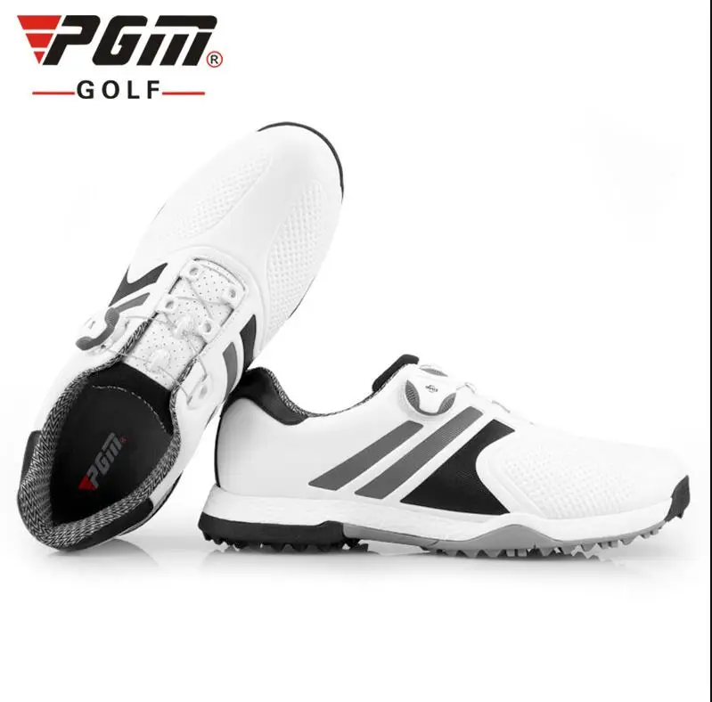 Мужские Нескользящие кроссовки для гольфа черные дышащие с высокой мягкой