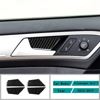 carbon fiber car accessories interior inner door bowl decoration protective cover trim stickers for volkswagen golf 7 2013 2017