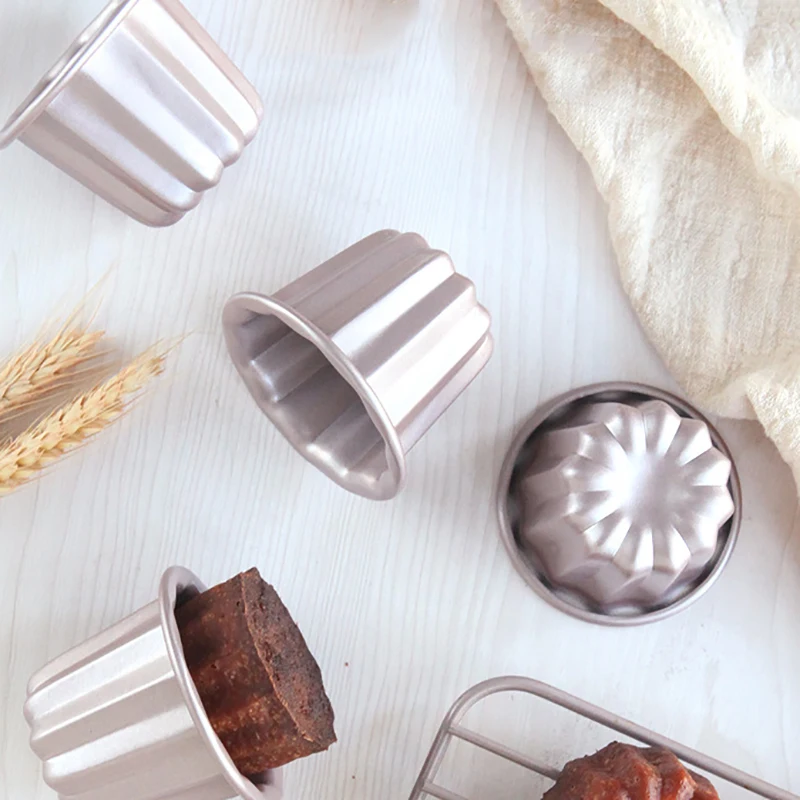 

MLGB Nonstick Cannele Muffin Cup Kitchen Baking Dish No-Stick Baking Pan Cake Pan Round Large Muffin Bakeware Baking Tools