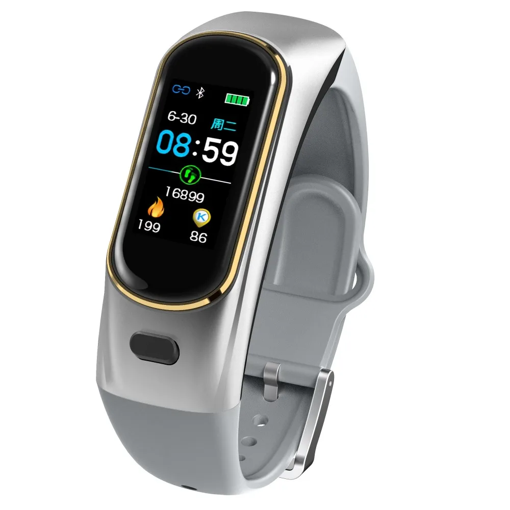 

H109 Smart Watch Bluetooth Wireless Earphone Blood Pressure Heart Rate Monitor Smart Bracelet for iphone for Iphone huawei PK V8