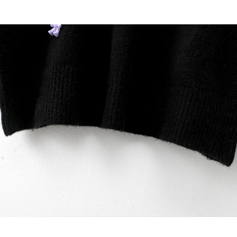 Женский винтажный вязаный свитер пуловеры милая Повседневная зимняя уличная