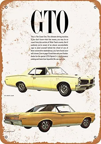 

Metal Sign - 1967 Pontiac GTO - Vintage Look Wall Decor for Cafe beer Bar Decoration Crafts