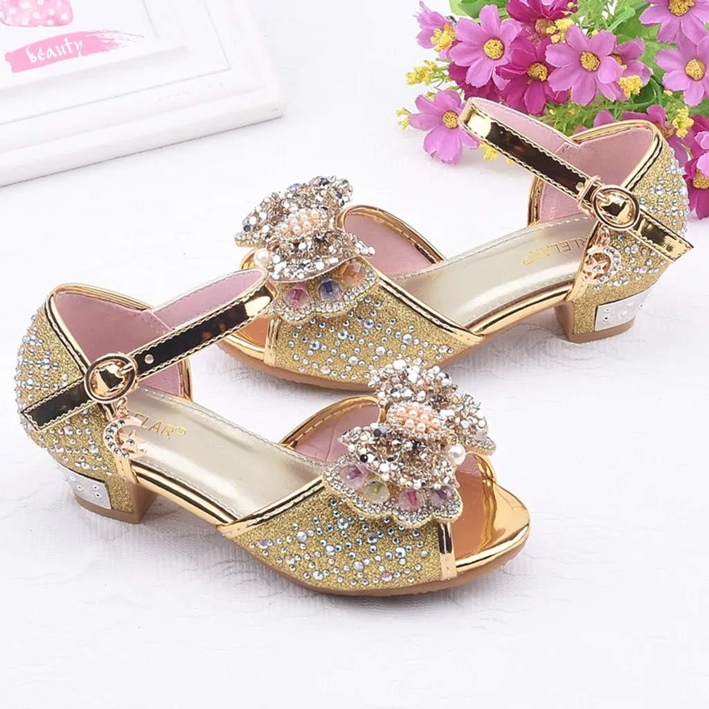 Детская обувь для девочек с жемчугом и бантом-бабочкой | Мать ребенок