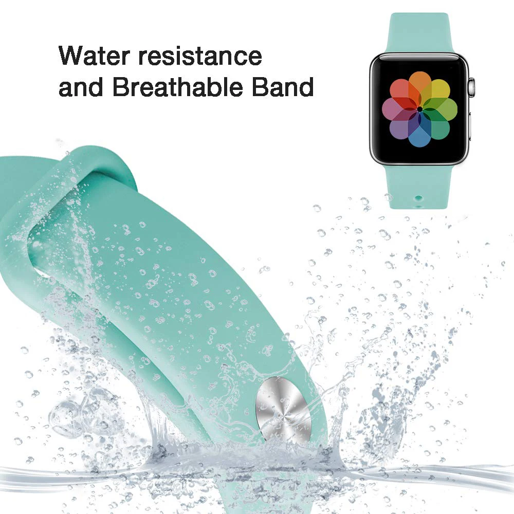Silicone strap For Apple Watch band 44mm 40mm for iwatch Band 38mm 42mm Sport bracelet watchband apple watch 5 4 3 2 1 | Наручные часы
