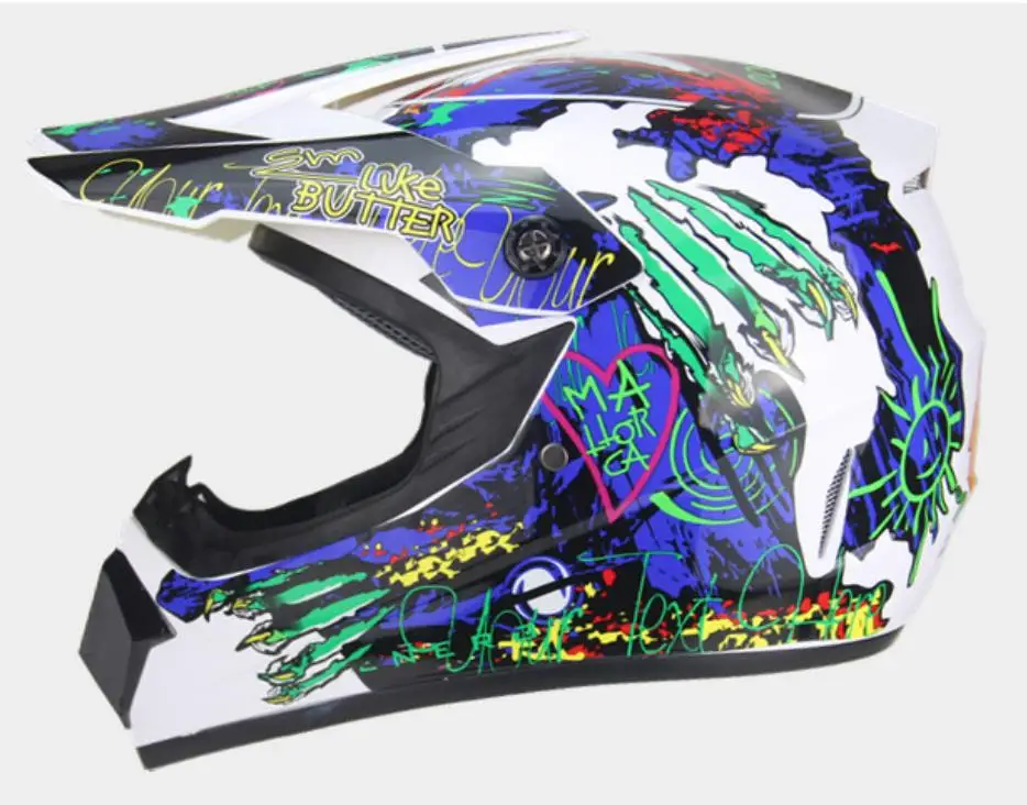 helmet 10 Полностью черный ребенок латка детская крест тела защиты брони Moto шлем DH MX жилетка для маунтинбайкинга Броня колена защита для локтей защита головы - Цвет: helmet 10