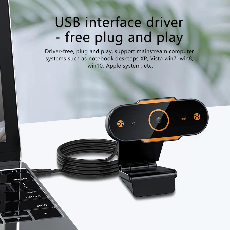 

1080P Webcam Full HD Web Camera With Built-in Microphone USB Plug Web Cam For PC Computer Laptop Desktop YouTube Skype Win10