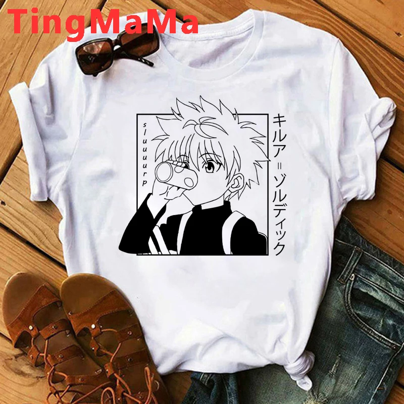 Футболка мужская с японским аниме Hunter X Hisoka милый мультяшный летний топ