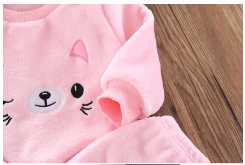 

Baby Boy Girl Pajamas Set Flannel Fleece Toddler Kids Child Warm Catoon dinosaur Sleepwear Clothes Winter Fall Spring 1-6Y