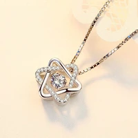 womens s925 sterling silver necklace with aaa zircon pendant engagement wedding gifts jewelry necklace wholesale