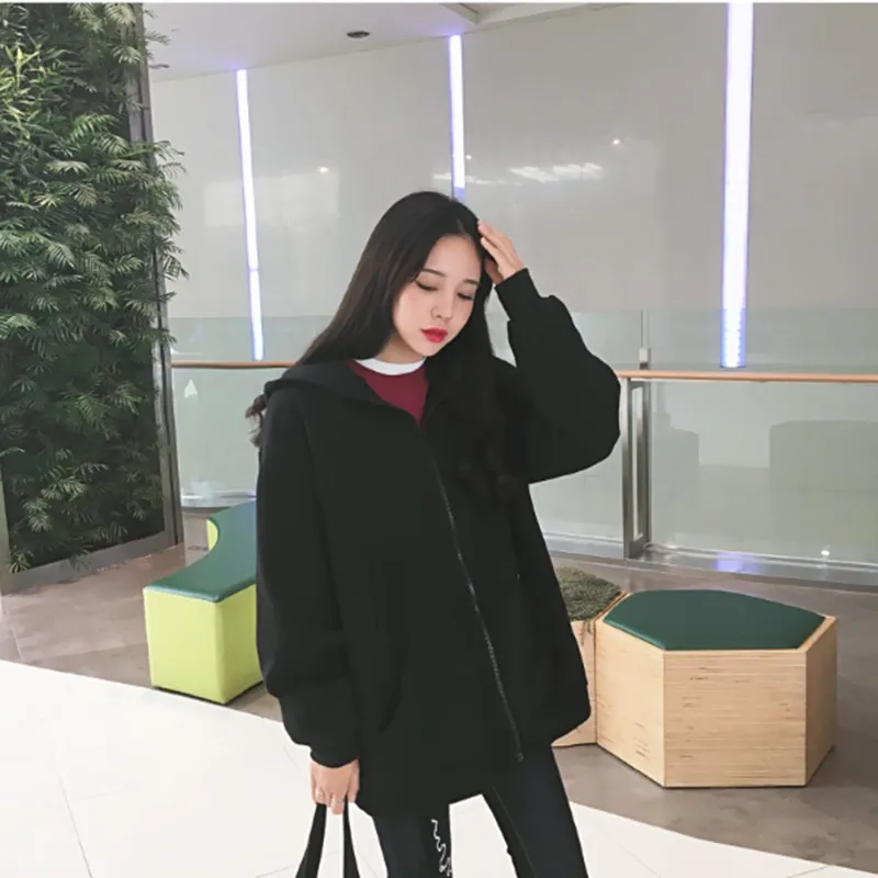 Толстовки Женские однотонные простые теплые с капюшоном мягкие