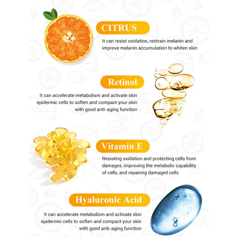 

Vitamin C Essential Liquid Moisturizing Lighten Fine Lines Firming Skin Whitening Face Serum 40ml JQ