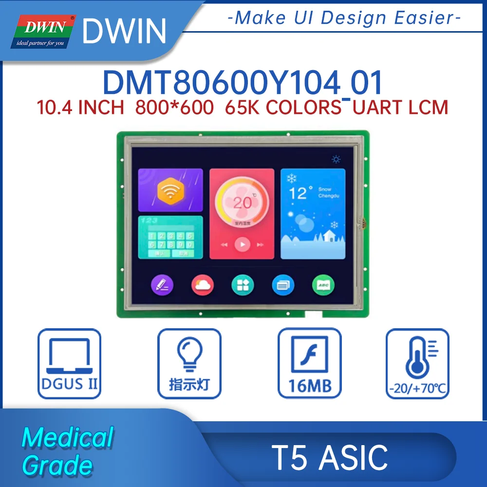 

Новое поступление 10,4 дюймовый ЖК-модуль 800*600 медицинский класс смарт-дисплей RTP Интеллектуальный UART LCM RS232 TTL/COMS