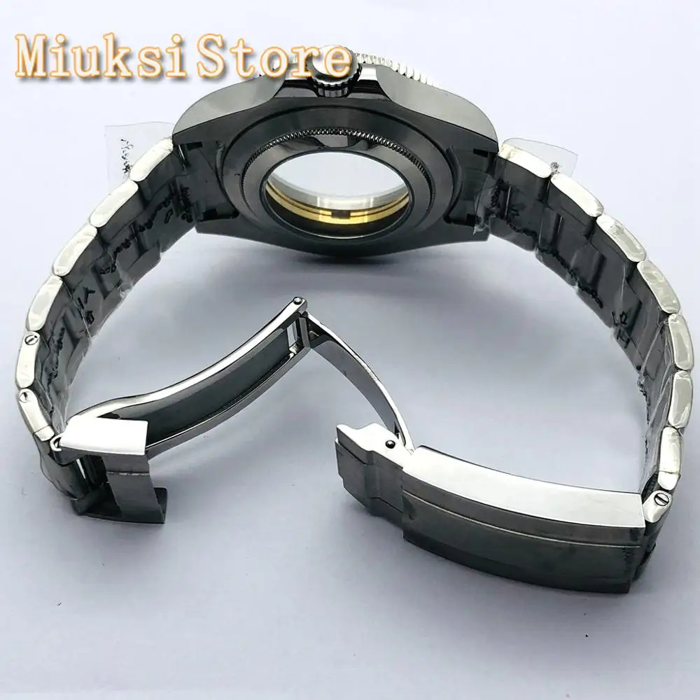 43 мм Серебряный чехол с сапфировым стеклом из нержавеющей стали подходит для NH35