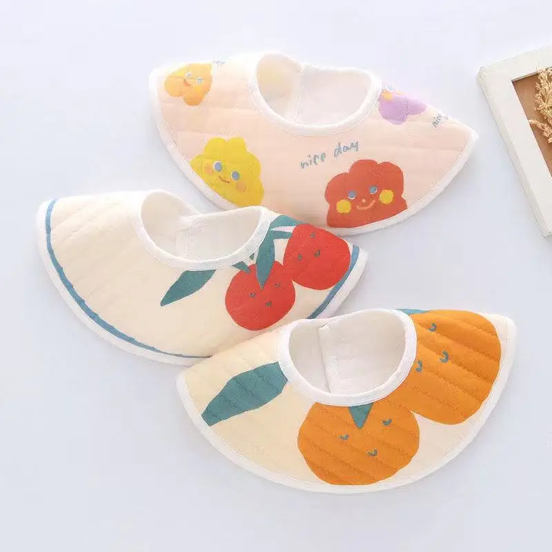 Beb&eacute; reci&eacute;n nacido Baberos para comer 3 uds 2021 nueva moda suave Burp pa&ntilde;os beb&eacute; de dibujos animados lindos Baberos ni&ntilde;os Casual accesorios pa&ntilde;o-3