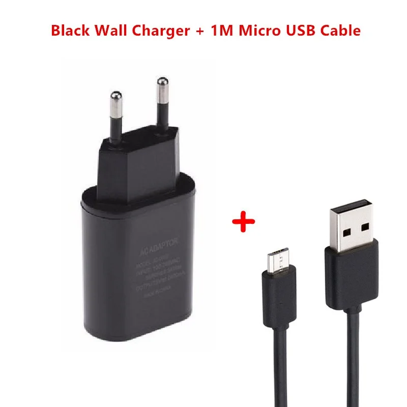 Настенное зарядное устройство Micro USB для Amazon Fire HD 8 10 Fire 7 samsung Galaxy Tab A 10,1 E 8,0 1 м кабель Micro USB - Тип штекера: Black Charge miCable