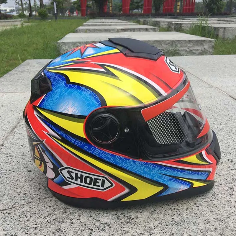 Зимний мотоциклетный шлем с двойными линзами и внутренним солнцезащитным