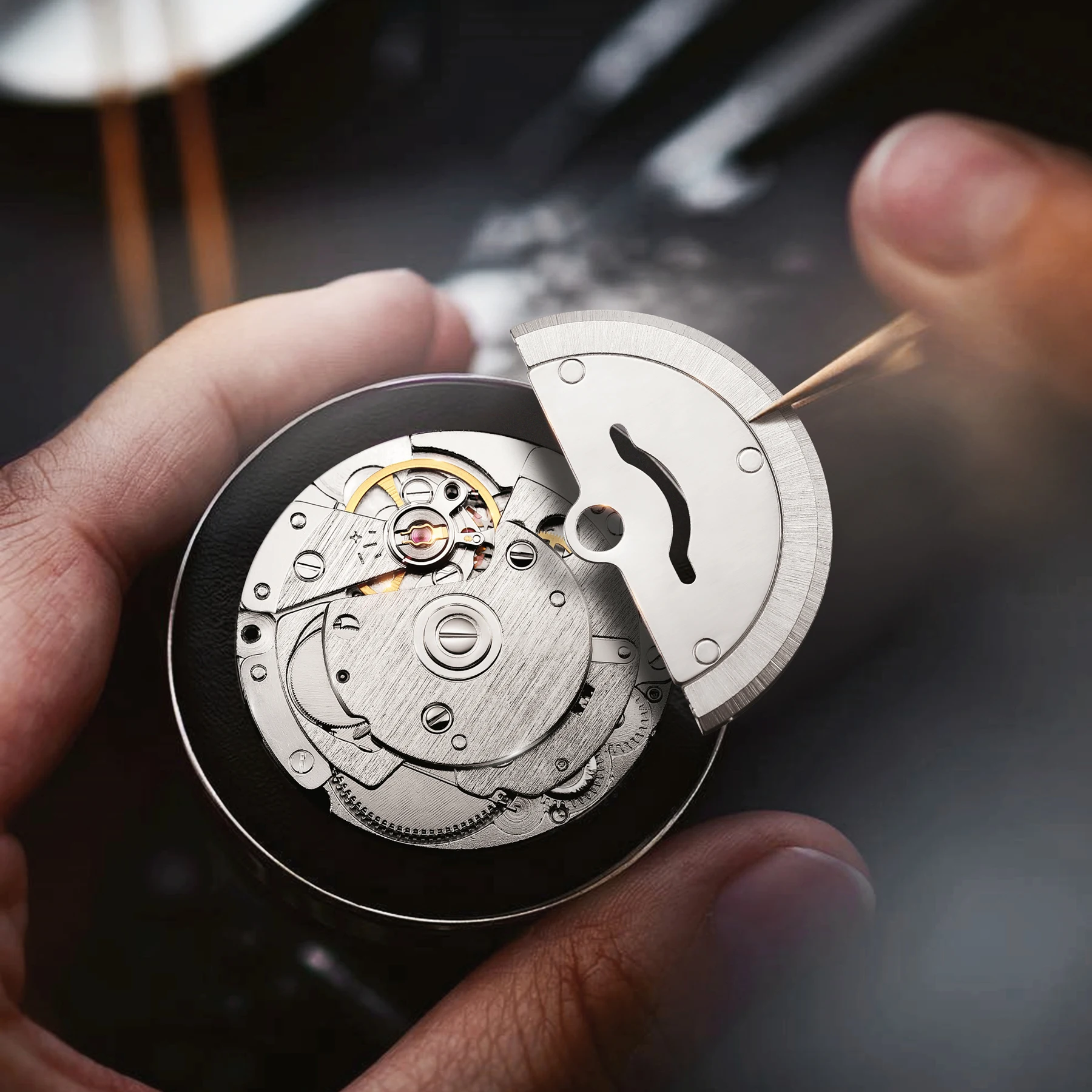 Часы мужские механические водонепроницаемые с автоподзаводом со стальным