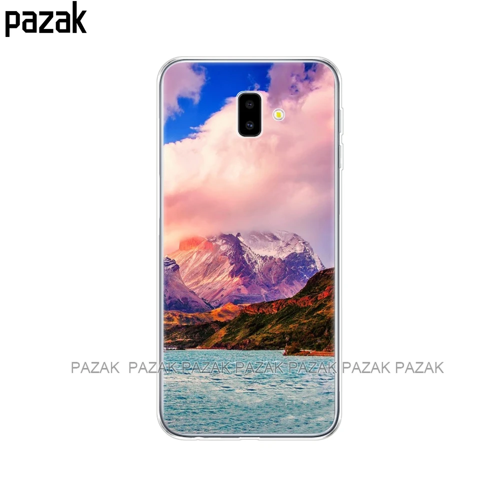 Силиконовый чехол для Samsung J6 Plus мягкий из ТПУ с рисунком Galaxy J6Plus 2018 + J 6 J610 J610F чехлы