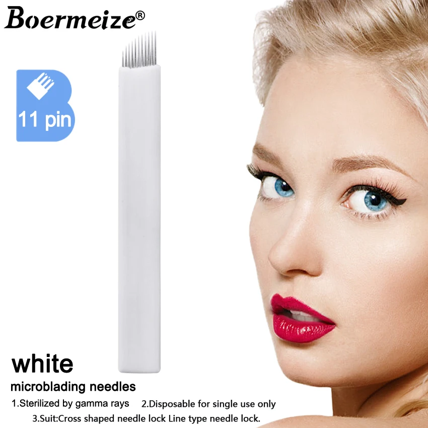 500 шт. иглы для микроблейдинга бровей 11 пин|Иглы тату| |