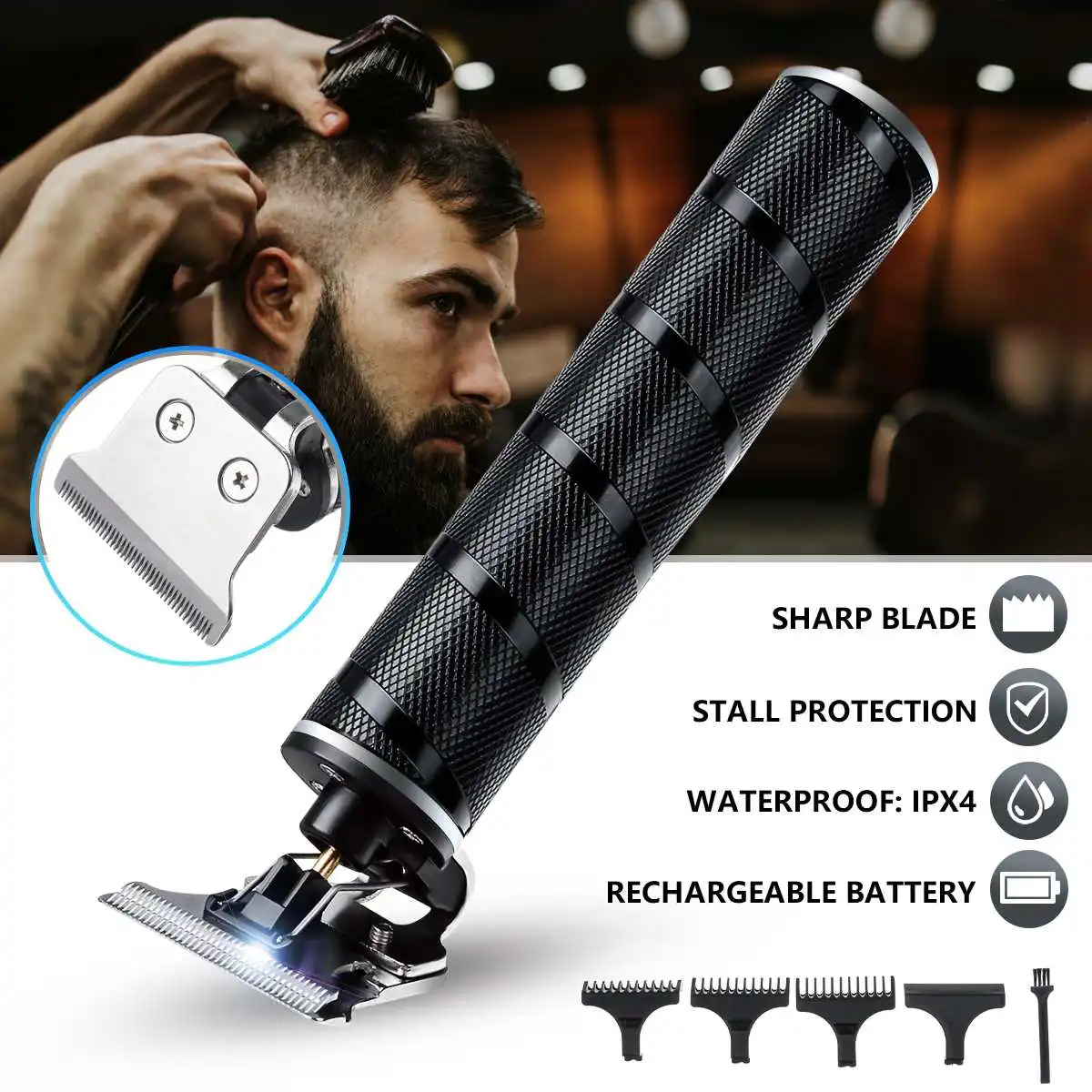 

Professional Hair Clipper Beard Trimmer For Men Barber 0 mm Baldhead Clippers Hair Cutting Machine Hair Cut T blade trimmer