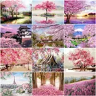 AZQSD Раскраска по номерам Цветочный рисунок на холсте маслом Краски ing уникальная краска для подарков по номерам Весна Наборы современного искусства стены