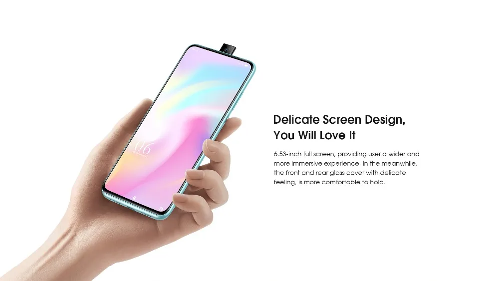 Elephone PX 6,5" FHD+ полноэкранная всплывающая камера 16 МП 3300 мАч глобальный мобильный телефон Android 9,0 MT6763 type C смартфон