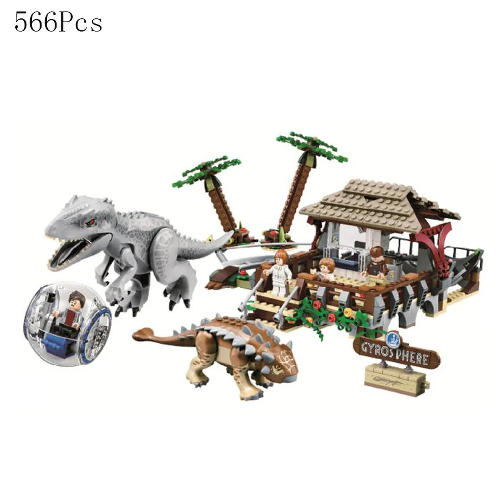Конструктор Парк Юрского периода механический тираннозавр T-rex индоминус