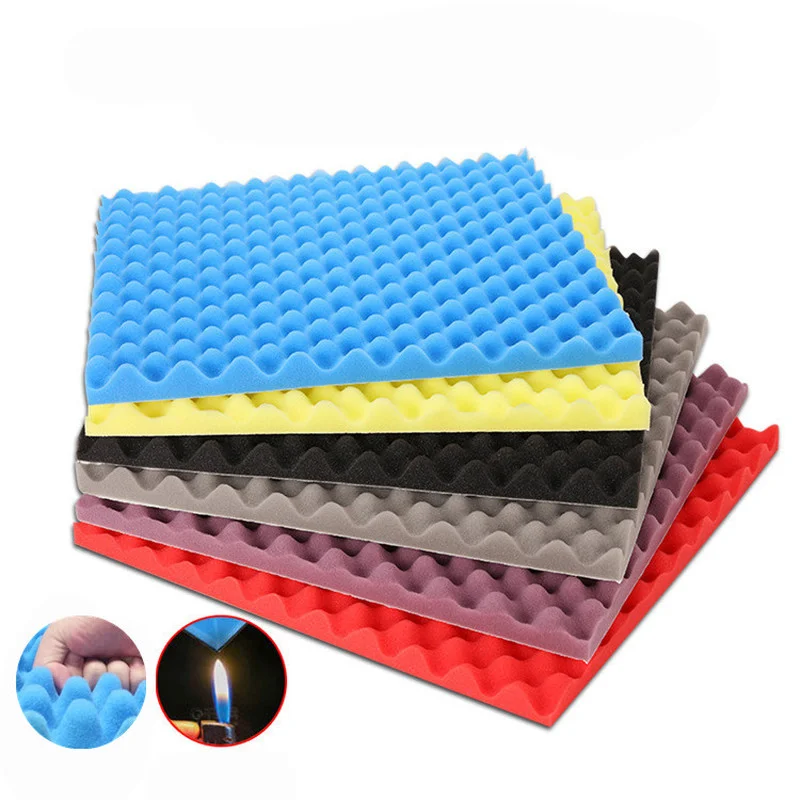 

2pcs High density acoustic foam panels 3D sound absorbing sponge wall Tile for soundproofing studio Ktv noise stopper home decor