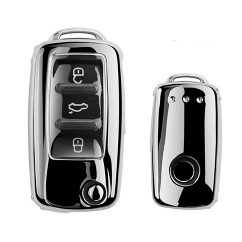 Новинка 2019 мягкий водонепроницаемый чехол для автомобильных ключей из ТПУ VW Polo
